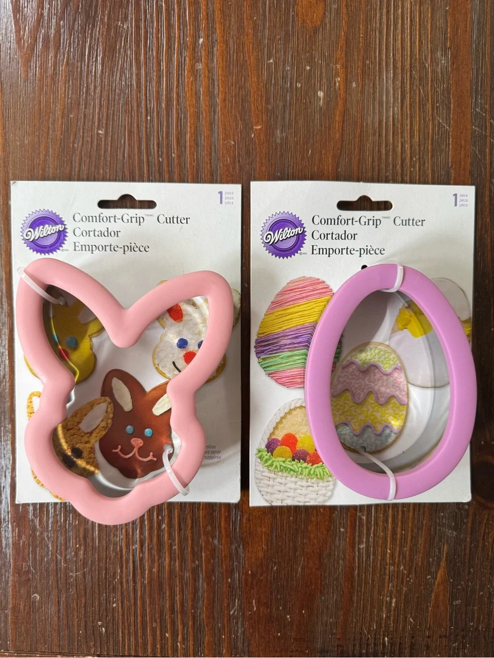 Set of 2 Wilton Easter Bunny & Egg Comfort-Grip Cutter Cake Cookie Decorating